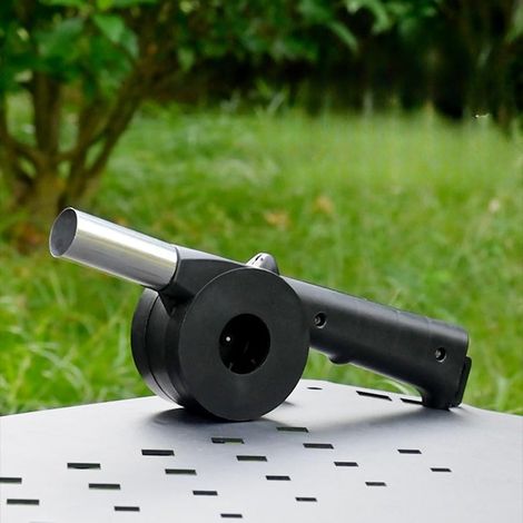 Soufflet de Cheminée Manuel Noir 23cm, Souffleur à Main pour Barbecue et Feu de Camp, Allume-Feu Portable avec Poignée Ergonomique pour Camping (1/5)