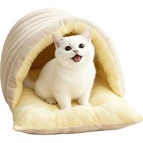 Lit pour Animal De Compagnie - Nid De Sommeil Lavable pour L Hiver Caverne pour Chat,pour Usage en Intérieur Salon Chambre Balcon (1/5)