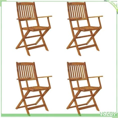 Ensemble de salle à manger d'extérieur - FAFEICY - 44056 - Bois d'acacia massif - Design pliable - Résine tressée résistante (1/5)