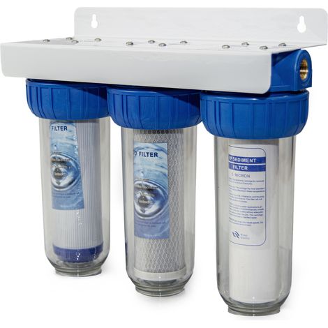 FILTRO ACQUA SISTEMA TRE STADI CARTUCCIA NW-BR10B4 FILTRAZIONE 1'' 32.89mm CARBONI ATTIVI
