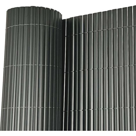 Oypla 1m x 4m Grey PVC Outdoor Garden Fencing Privacy Screen Roll (1/5)
