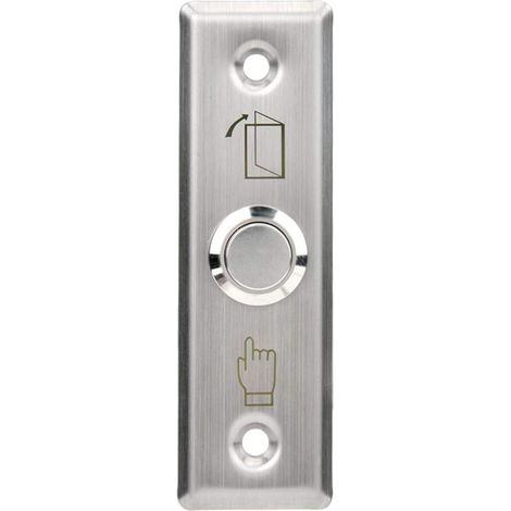 Bouton de Sortie Poussoir de Porteen Acier Inoxydable,Rond Bouton Poussoir Interrupteur,Porte Commutateur Electrique de Contrôle d'Accès Cadre de Porte Creux (1/4)