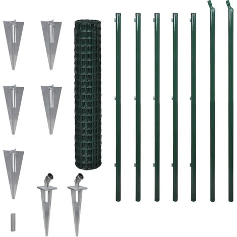 Maison Exclusive - Drahtzaun Stahl 10x1,5 m Grün
