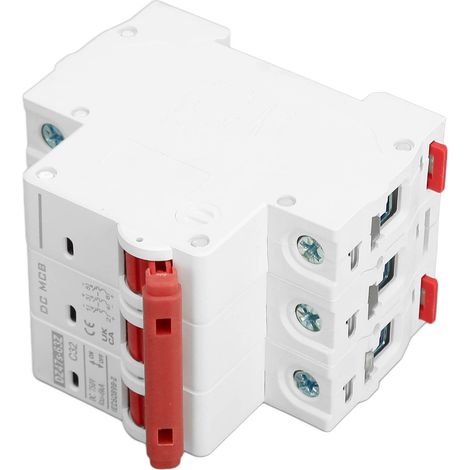 3-poliger Kleinleistungsschalter, 6000 A Schaltvermögen, Magnetsystem, Mini-Leistungsschalter, DC 750 V, 32 A (1/5)