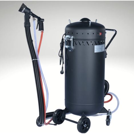 Bpac – Sableuse pneumatique 106 L avec aspirateur intégré – Pression 8 bars – Débit 350 L/min – Pour travaux de sablage professionnels (1/5)
