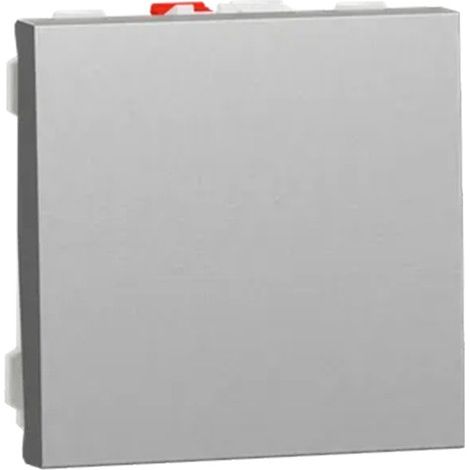 Pulsador 2 módulos aluminio SCHNEIDER NU320630 (1/2)
