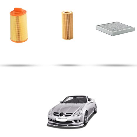 Kit tagliando 3 filtri compatibile con Mercedes Classe SLK (R171) 200 135kw Dal 2008 al 2011 (1/5)