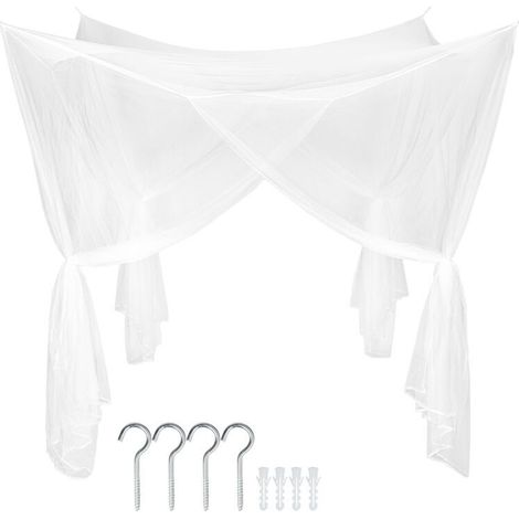 Moustiquaire - mostiquaire de lit, filet suspendu, auvent de lit,w1.8米x L2.2米xH2.4米 (1/4)