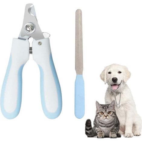Nagelknipser für Hunde, Nagelknipser für Haustiere, professionelle Krallenknipser für Hunde und Katzen, mit Nagelfeile, Haustierpflegeset - Crezuo