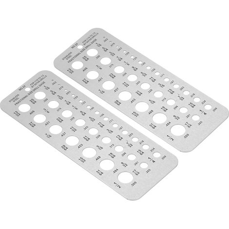 jauges de foret, outil de mesure à 29 trous, métrique et impérial, en acier inoxydable, index de 1/16 à 1/2 pouce, pour mécaniciens (1/5)
