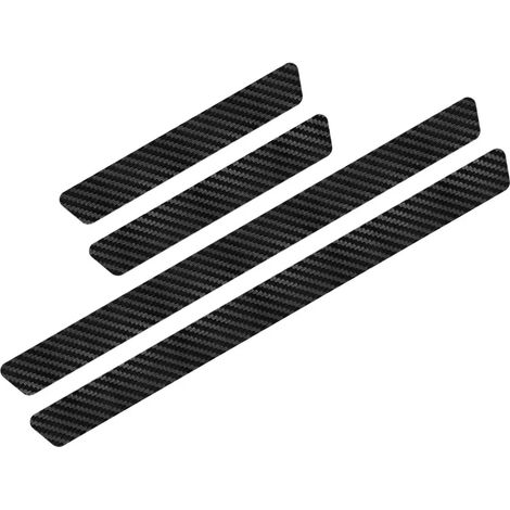 (Noir et blanc,universel,sans logo) 4 autocollants de seuil de porte de voiture en fibre de carbone,accessoires pour BMW X5 E53 E70 F15 G05,X3 F25,X1 F48,X6 E71,X2 F39,X4 F26,X7 G07