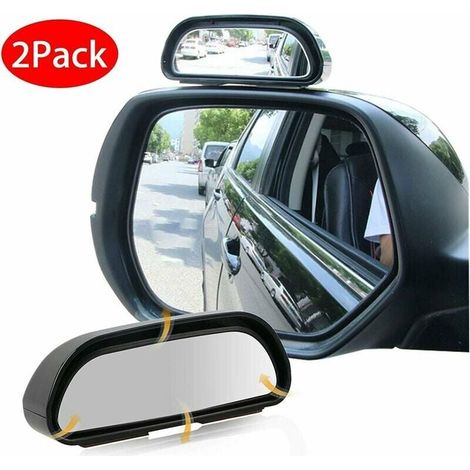 Set mit 2 360°-Totwinkelspiegeln für Autos, universelle, rechts und links verstellbare HD-Glas-Weitwinkel-Zusatzspiegel für tote Winkel, geeignet für Vans, SUVs, Wohnmobile und Rahmen (1/5)