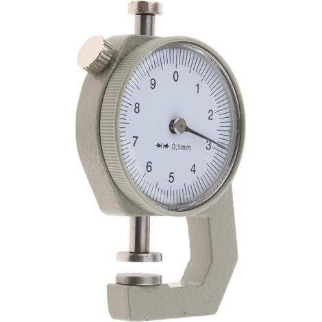 Jauge d'épaisseur 010 mm Indicateur Papier Cuir Micromètre Mesurer Outils