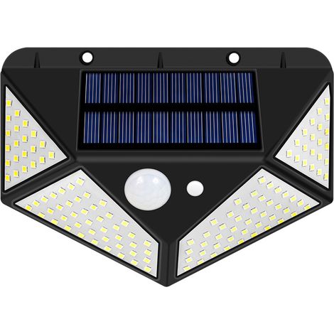 Lámpara solar para exteriores con 128 LED, sensor PIR y protección IP65 (1500 mAh). (1/5)