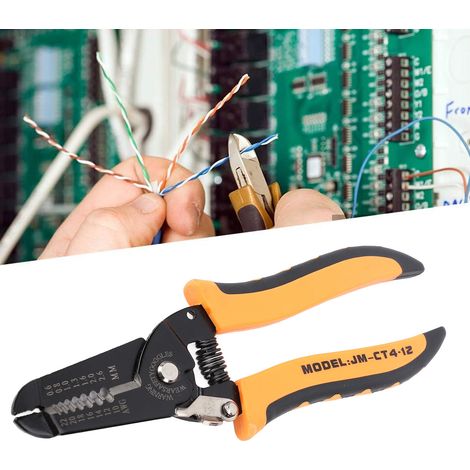 Pelacables multifuncional para cables de 10 a 22 AWG con bloqueo de seguridad - Pelacables de acero al carbono para cables rígidos y flexibles (1/5)