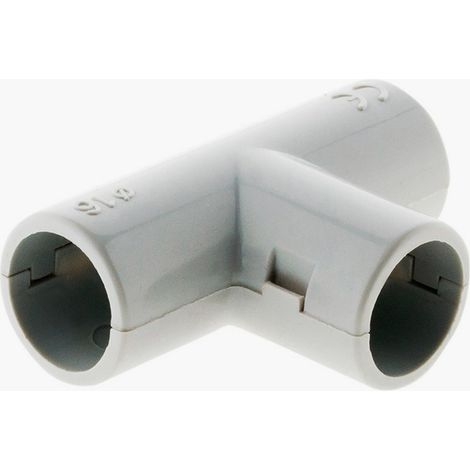 Zenitech – Té pour conduits Ø16mm gris – Raccord plomberie – Lot de 2 – Protection câbles électriques – Pour installations électriques