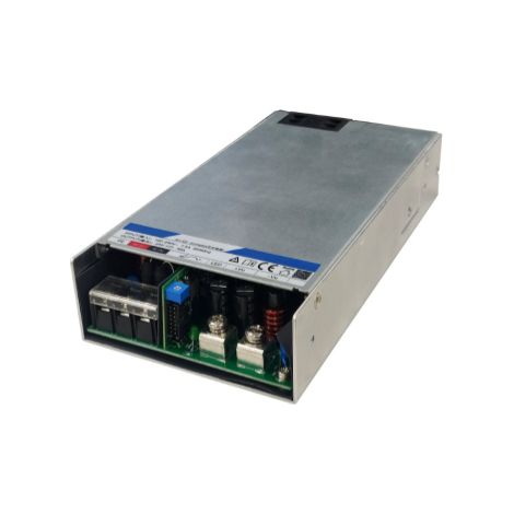 MFS-600-12-U: GLP: Alimentatore incapsulato 12V/50A/600W, PFC, Uin = 80-270VAC / 110-390VDC, Coperchio per morsettiera