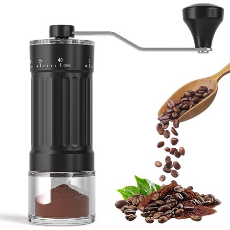 Macinacaffè manuale esterno regolabile: macinacaffè portatile con macinacaffè in ceramica ad alta precisione, 40 livelli di macinatura regolabili, adatto per French press, moka, Aeropress, viaggi e ca