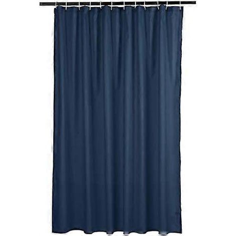 Rideau de douche Basics à tissage gaufré, 183 cm x 183 cm, bleu marine (1/4)