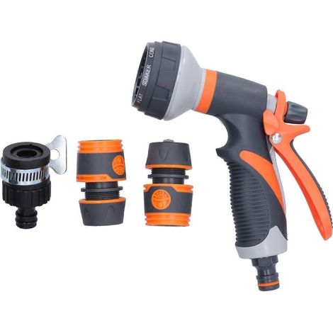Garden Hose Spray Nozzle 8 Adjustable Patterns Water Sprayer High Pressure Spray Nozzle (1/5)