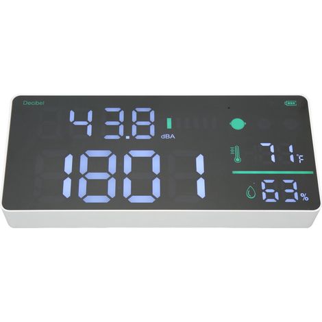 Wandmontierter Geräuschdetektor 30–130 dB, 11 cm Multifunktions-Schallpegelmesser, 4-in-1-Digitalanzeige, Dezibelmessung für Klassenzimmer (1/5)