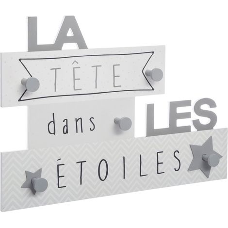 Cintre mural enfant, 48 x 34 cm, gris (1/3)