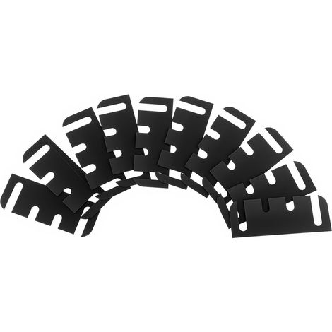 Lot de 10 rondelles de charnière de porte réglables de 10 cm (4 pouces) en PVC noir, pour un réglage rapide des charnières. Kit de réparation inclus. (1/5)