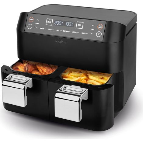 MAXXMEE Heißluft-Fritteuse mit Doppelkorb, 2 x 3,8 l (1/5)