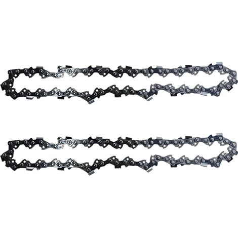 Lot de 2 Chaîne de Tronçonneuse, 3/8" LP, 33 Maillons d'Entraînement, 1.1mm, 20 CM Guide-Chaîne Tronçonneuse Compatibles avec STIHL DeWalt McCulloch Bosch Black & Decker (1/5)