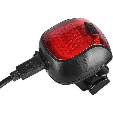 HONORNIC - Feu arrière de vélo à LED rechargeable par USB, orientable à 180°, pièces de rechange pour vélo, feu de signalisation haute luminosité