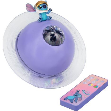 Paladone - Lámpara LED de proyección de galaxia de Lilo y Stitch que cambia de color con mando a distancia, licencia oficial de Disney, recargable por USB