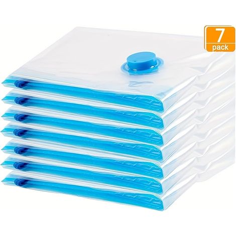 7 sacs de rangement sous vide extra-larges, sacs gain de place, adaptés aux couettes et couvertures, utilisables avec un aspirateur (10080cm) (1/5)