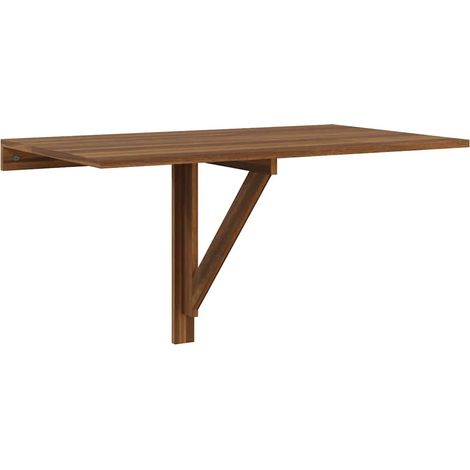 vidaXL Tavolino Muro Pieghevole Rovere Marrone 100x60x56cm