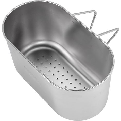 Panier d'égouttage en acier inoxydable 304 pour évier de cuisine, bac à vaisselle, support suspendu pour filtre à eau usée, support pour filtre (1/5)