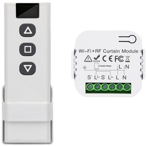 Houhence – Interrupteur sans fil pour volets roulants – Télécommande RF 433 MHz – Portée 100m – Compatible moteurs AC 110-240V – Installation facile (1/5)