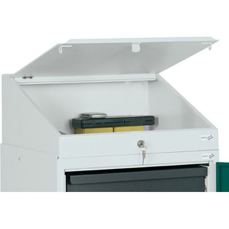 Stumpf Schreibpultaufsatz 3000 lichtgrau für Schränke 1.000 x 500 x 500 mm - 3009007 (1/4)