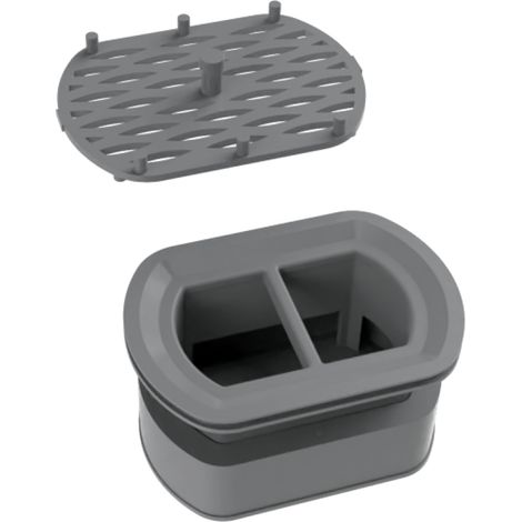 Syphon Mexen avec filtre pour caniveau linéaire rotatif, gris - 1010098 (1/2)