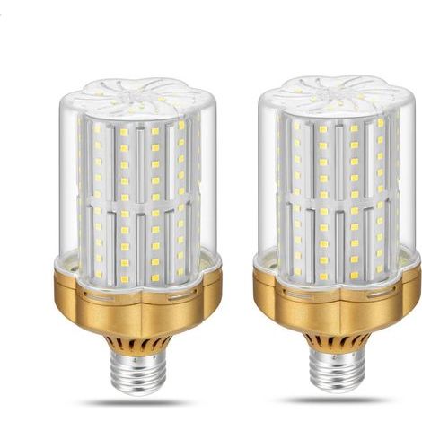 E27 30 W LED light bulb, cool white 6000 K (equivalent to 250 W incandescent lamp), 3500 lm, non-dimmable, flicker-free, 2-pack (1/5)
