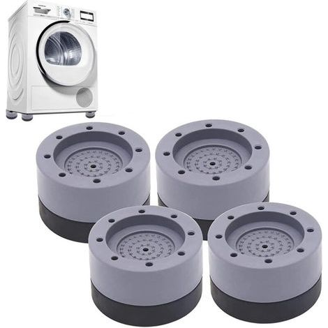 Tampons À Pied Machine À Laver 4 Pièces Universal Tapis Anti-Vibration pour Machine à Laver - Caoutchouc Antidérapant Coussinets, Coussinets Pied (1/5)