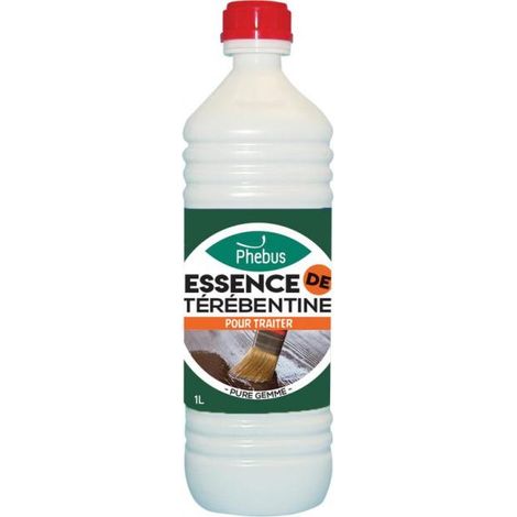 Essence de térébenthine pure gemme 1L – Diluant naturel pour huiles et vernis – Nettoyant puissant pour outils – Produit d'origine naturelle – Phebus (1/2)