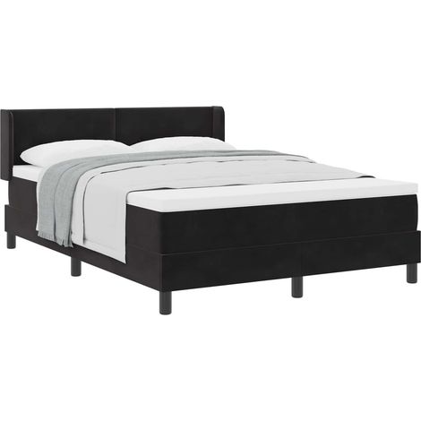 Maison Exclusive - Boxspringbett mit Kopfteil Schwarz 200 x 140 c