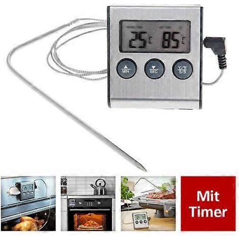 Fleischtermómetro Digital Bratentermómetro Grilltermómetro Backofen Kabellos