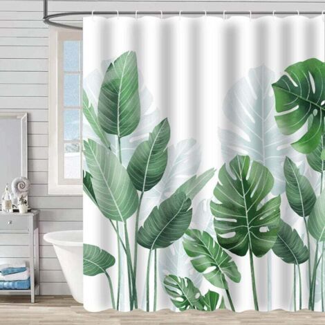 Rideau Douche 180x180 cm, Rideau de Douche Anti Moisissure, Imperméable Rideaux de Bain, Lavable Rideaux Douche pour Baignoire, Salle de Bain