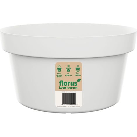 Florus Paris Bowl 35 White Vaso Rotondo