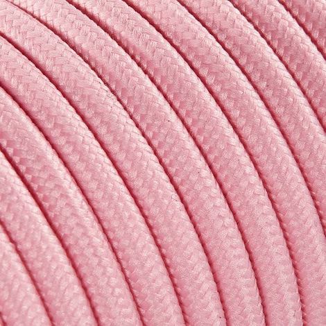 Fil Électrique Tissu Rose 3x0,75mm² - Câble Électrique Textile de Qualité