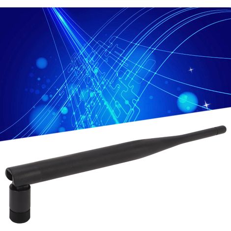 Antenne pliable 2,4 GHz grand format avec broche interne - Connecteur semi-plastique plaqué or, antenne à colle 2,4 GHz, routeur sans fil, surveillance de carte réseau, antenne à gain élevé, antenne W (1/5)
