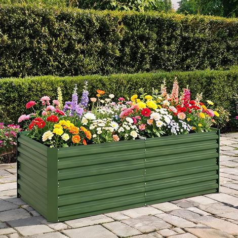 Porte-plantes vert en acier galvanisé 180 x 90 x 59 cm (1/5)