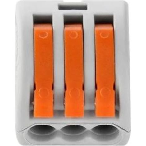 Lot de 5 bornes de connexion 3 fils avec levier