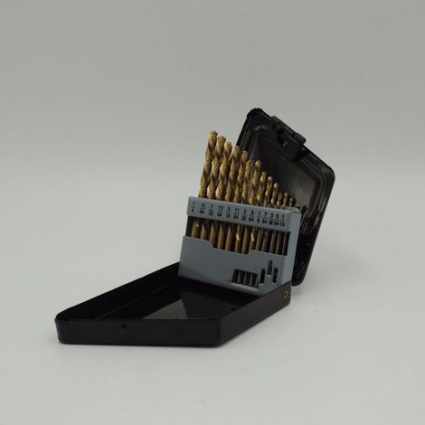 Jeu de 13 forets pour gaucher  Foret HSS M2 avec revêtement en nitrure de titane  1/16" - 1/4"