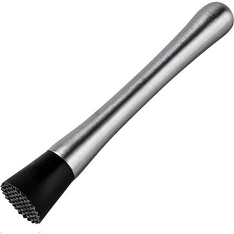 Pilon à glace, pilon à cocktail en acier inoxydable de 25 cm, pilon à cocktail de bar-AquaForge